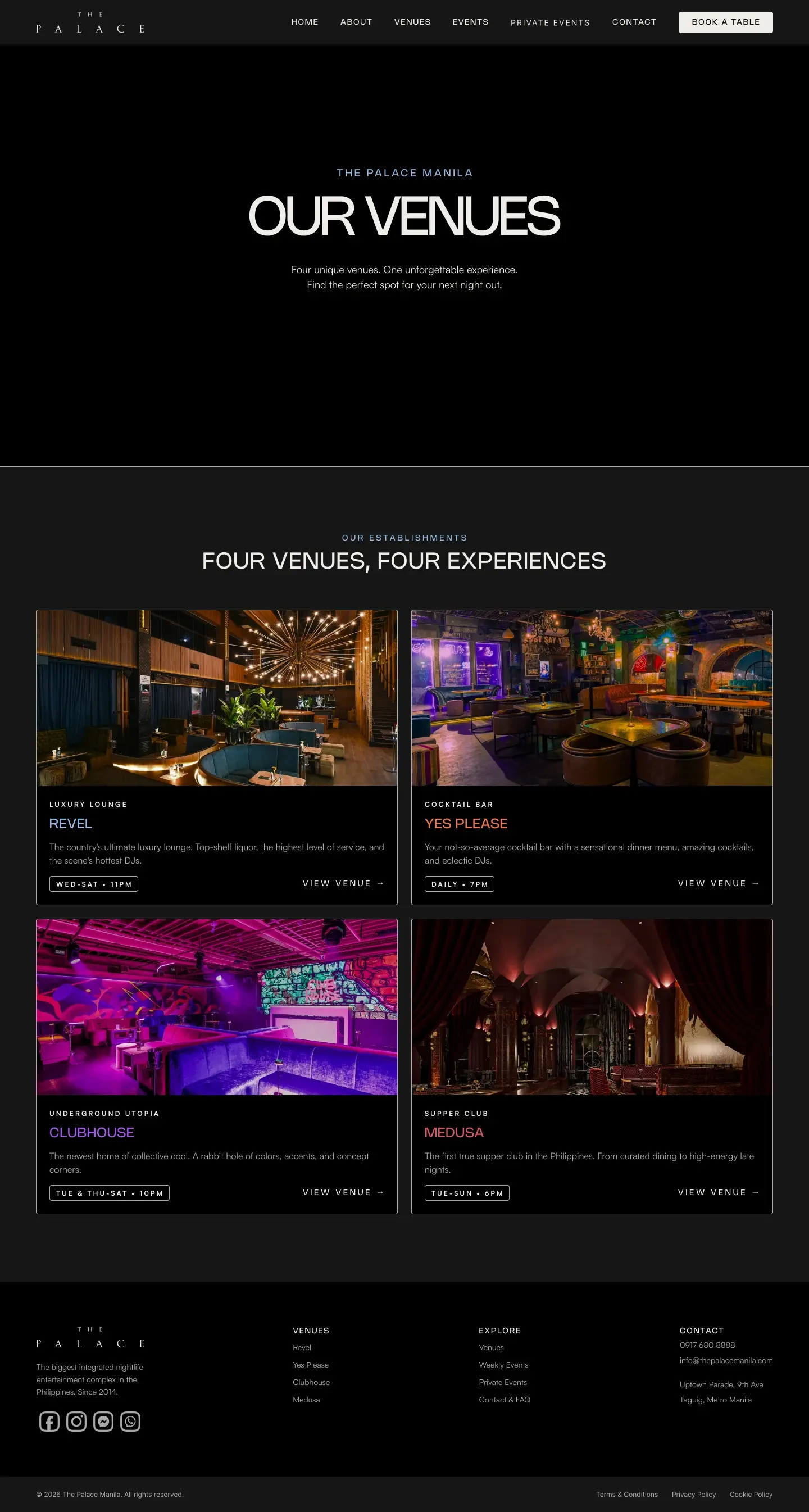The Palace Manila venues overview mockup